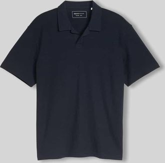 Tom Tailor Denim Relaxed Fit Poloshirt aus Baumwoll-Mix in Marine, Gr&ouml;&szlig;e XXL