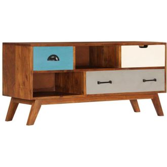vidaXL Vidaxl - Mobile Porta tv 3 Cassetti 110x35x50cm Legno Massello di Acacia