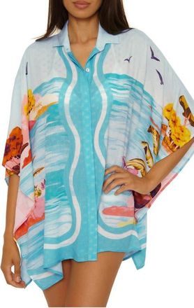 Trina Turk Cyclades Button-Up Cover-Up Shirt in Multi at Nordstrom, Size X-Small