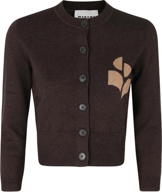 Isabel Marant Newton Cardigan - Dames - Vesten - Bruin - 2XS - Katoen - Truien & Vesten