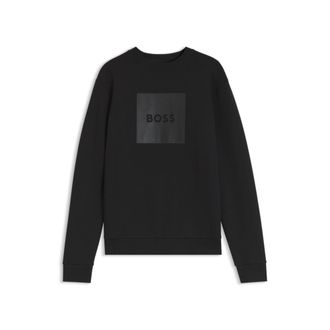 BOSS Stretch-cotton crewneck sweatshirt
