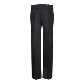 Burberry Chinos, male, Black, XL, Black Trousers with Micro-Logo Detail