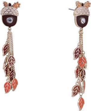 Hallmark Acorn & Leaf Linear Earrings in Orange at Nordstrom