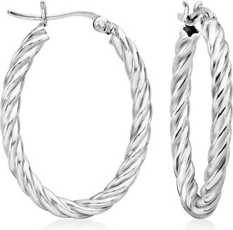 Ross-Simons Sterling Silver Twisted Hoop Earrings