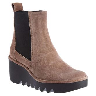 FLY London BAGU233FLY Suede Womens Ankle Boots - Taupe - Size:UK 4