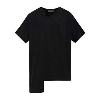 Yohji Yamamoto Camiseta de Corte Asim&eacute;trico - Tops - Hombre - Negro - L