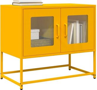 vidaXL vidaXL Mobile TV Giallo Senape 68x39x60,5 Acciaio Laminato a Freddo
