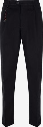 Marco Pescarolo Gerade Hose aus Baumwollcanvas Far