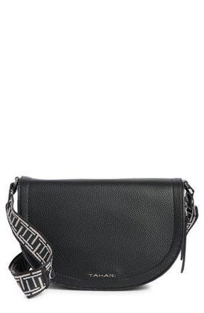 T Tahari Marcy Expandable Crescent Crossbody Bag in Black at Nordstrom Rack