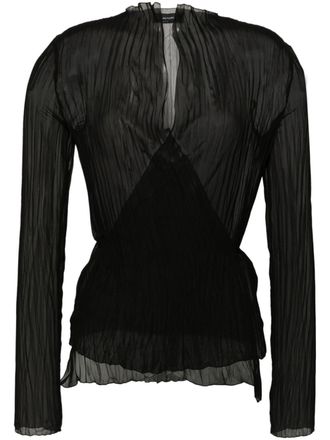 Fabiana Filippi Semi-transparante blouse - Zwart