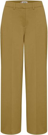 Ichi Ihkate SUS Office Wide PA Broek - Dames - Straight fit broeken - Groen - XS - Polyester - Broeken