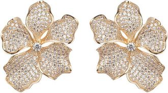 Eyecandy LA Eye Candy La Cz Harper Flower Dangle Earrings