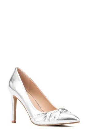 New York & Company Monique Twist Pump in Silver at Nordstrom Rack, Size 7