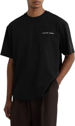 Reiss Casa Cotton Graphic T-Shirt in Black at Nordstrom, Size Xx-Large