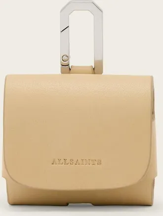 AllSaints Leather AirPod Leather Hex Case, Size: One Size
