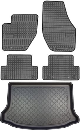 OEM Juego De Alfombrillas De Goma Para Coche Y Alfombrilla Para Maletero Para Volvo V40 Ii Hatchback (de Julio De 2012 A 2019)