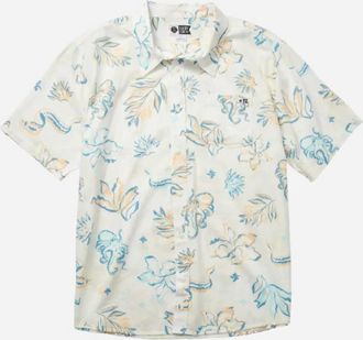 Salty Crew Mens Tropics Short Sleeve Woven Shirt In Off White