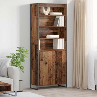 vidaXL vidaXL Armadi alti 2 pcs Legno vecchio 79 x 36 x 200 cm