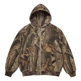 SUPREME FW26 Reversible Work Zip Up Hooded Sweatshirt Realtree Hardwoods Camo SUP-FW26-093-HMO
