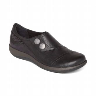 Aetrex Womens Karina Monk Strap Shoes In Black
