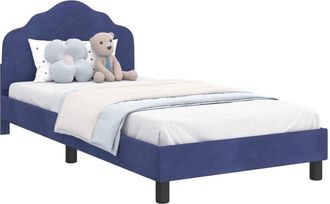 vidaXL Cama Para Ni&ntilde;os Con Cabecero Azul Polic&iacute;a 80 X 200 Cm Vidaxl