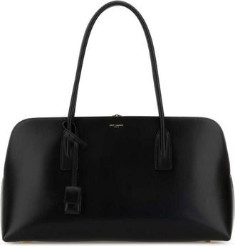 Saint Laurent Black Leather Shopping Bag