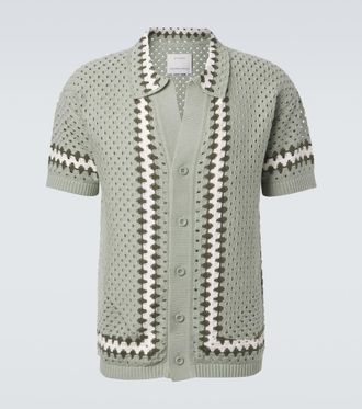 Frescobol Carioca Pinto crochet cotton shirt