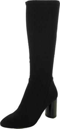 NYDJ Tivi Boots Womens US 7.5 Black Block Heel Almond Toe Knee-High ZPO3443