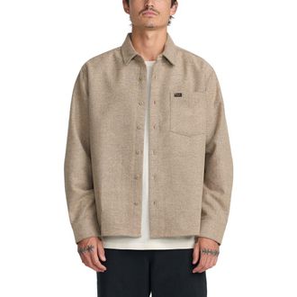 Rvca Dayshift Flannel Button-Up Shirt in Wheat at Nordstrom, Size Xx-Large