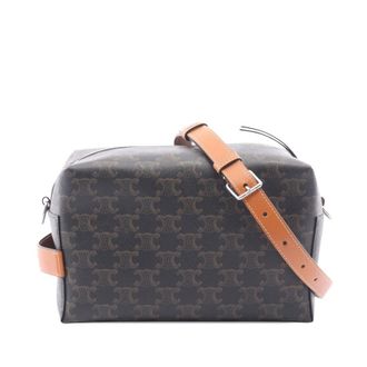 Celine Pre-owned Celine Triomphe Coated Canvas Take Away Crossbody Ladies GUYDXU84SNAM7RB4