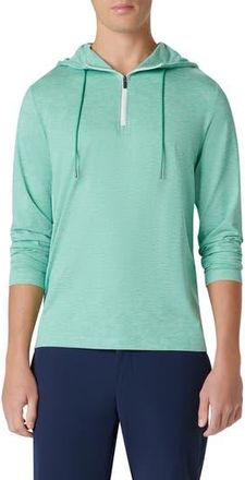 Bugatchi Quarter Zip Performance Hoodie in Menthol at Nordstrom Rack, Size Xx-Large