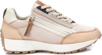 Xti Womens Casual Leather Sneakers In Ice