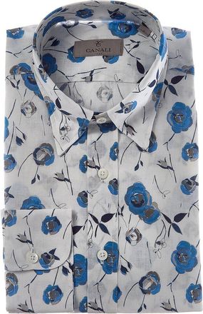 Canali Linen-Blend Dress Shirt