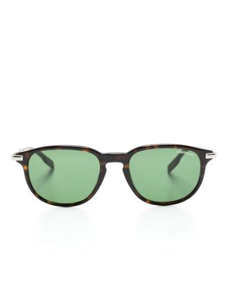 Montblanc tortoiseshell round-frame sunglasses - men - Acetate - 52 - Brown