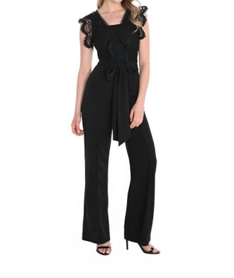 Frank Lyman Design Formal V-Neck Jumpsuit In Black