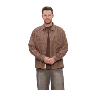 Woodbird Wbbuzo Check Shirt - Heren - Casual Overhemden - Bruin - S - Overhemden