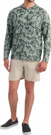 Huk Leeward Lightweight Fleece Hoodie In Volcanic Ash