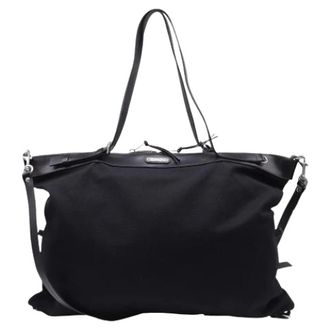 Saint Laurent Pre-owned Tote Bags, female, Black, Size: ONE SIZE Pre-owned Large ID Convertible Tote Bag