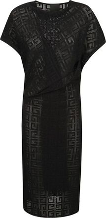 Givenchy Kleedjes, Dames, Zwart, S, Leer, Jacquard Knit Dress