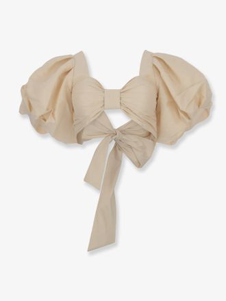 Actualee Top Cropped in tessuto effetto shantung - ACTUALEE - gender_Woman