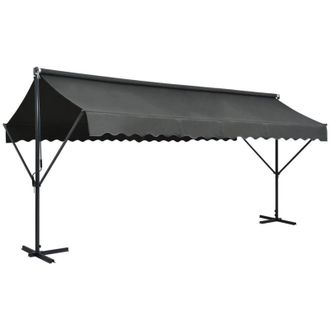 vidaXL Toldo De Pie Independiente Gris Antracita 500x300 Cm Vidaxl