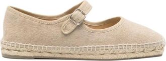 Castaner Padua Mary-Jane Plat - Dames - Espadrilles - Beige - 38 EU - Katoen - Schoenen