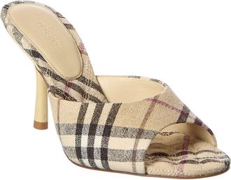 Burberry Mews Check Linen Sandal