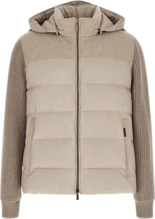Moorer Allori Quilted Jacket - Heren - Winterjassen - Beige - XL - Wol - Jassen