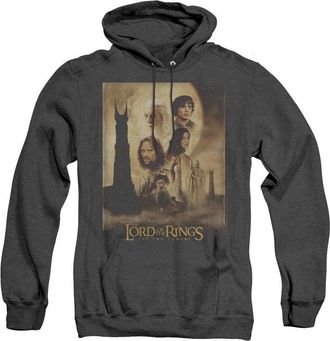 Gildan Lord of the Rings Two Towers Poster Adult Heather Hoodie