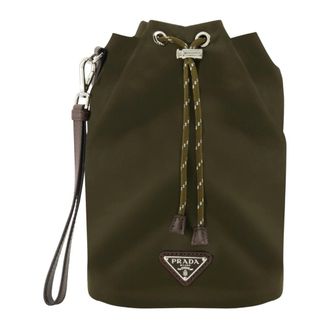 Prada Heren, Tassen, Groen, Maat: ONE Size Leer
