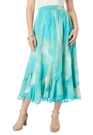 Roaman's Plus Size French Skirt in Ocean Soft Mist at Nordstrom, Size 26