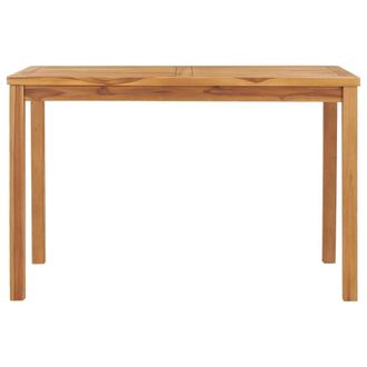 Berkfield Home Garden Dining Table 120x70x77 cm Solid Teak Wood in Brown | Size: 120 x 70 x 77 cm