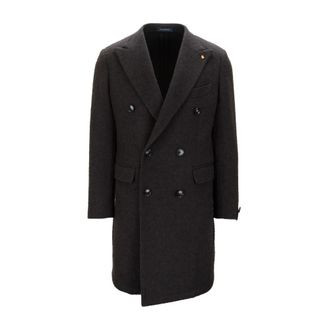Sartoria Latorre Double-Breasted Jas - Heren - Mantel - Zwart - S - Katoen - Jassen