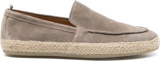Officine Creative suede espadrilles - men - Calf Leather/Jute/Rubber/Calf Suede - 43 - Grey